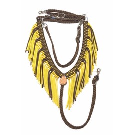 fringe breast collar paracord horse tack sunflower