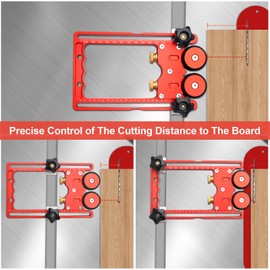 TOURACE Table Saw Thin Rip Table Saw Jig, Bow Featherboard Products For Table Band Saw Taper Jig Guide Kit, Feather Board Woodworking Tools Clearance With Ruler