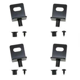 Haidong Black Metal Iron Concealed Corner Pivot Hinge for Wooden Door Furniture Cabinet Drawer Window Display Cabinet with Screws 4PCS