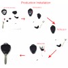 Toyota Rav4 2006-2012 3 Button Remote Key Head Repair Kit