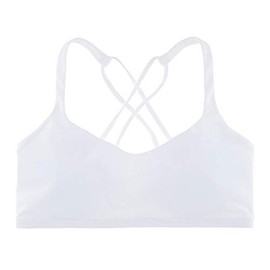 Undies.com Womens Low-Impact Sexy Racer-Back Sports Bra - White, Small