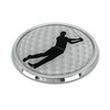 Elektroplate Golfer Swing All Metal Emblem for Automotive | Car