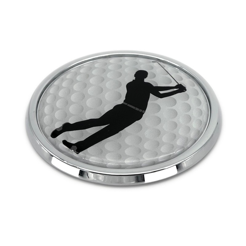Elektroplate Golfer Swing All Metal Emblem for Automotive | Car