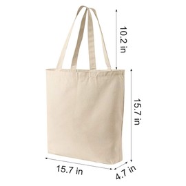 2 Pcs Tote Bags - Multi-Purpose Reusable Canvas Bags for Grocery & DIY Gifts