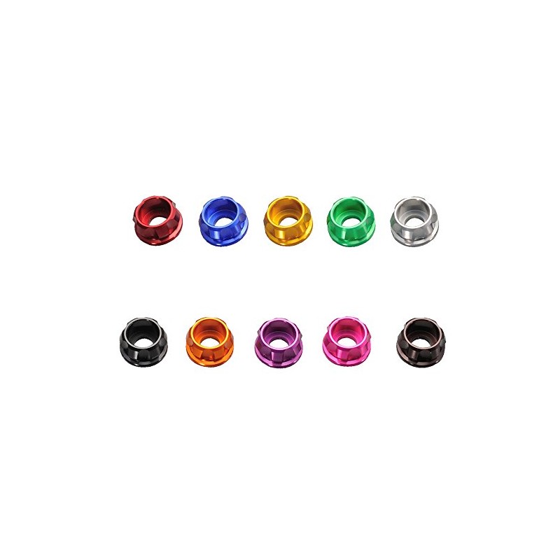 Daytona 91925 Premium Zone Motorcycle Cap Bolt Collar M8, Red,