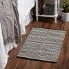 DII Woven Rugs Collection Hand-Loomed, 2x3', Black Dobby Stripe