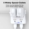 Surge Protector Power Strip - CHCORE 15Ft Braided Extension Cord