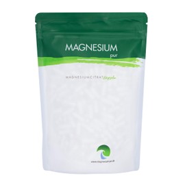 Magnesium Pure Magnesium Citrate Capsules Vegan Pack of 500 Bags, High Dose 620 mg Magnesium Citrate per Capsule (Pack of 1)