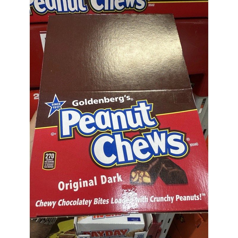Just Born Goldenberg’s Peanut Chews Original Dark Candy Bars, 2