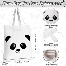 Eccliy 2 Pieces Panda Cosmetic Bag Makeup Zipper Pouch Bag Women Tote Who Loves Pandas for Birthday Christmas Day Gift