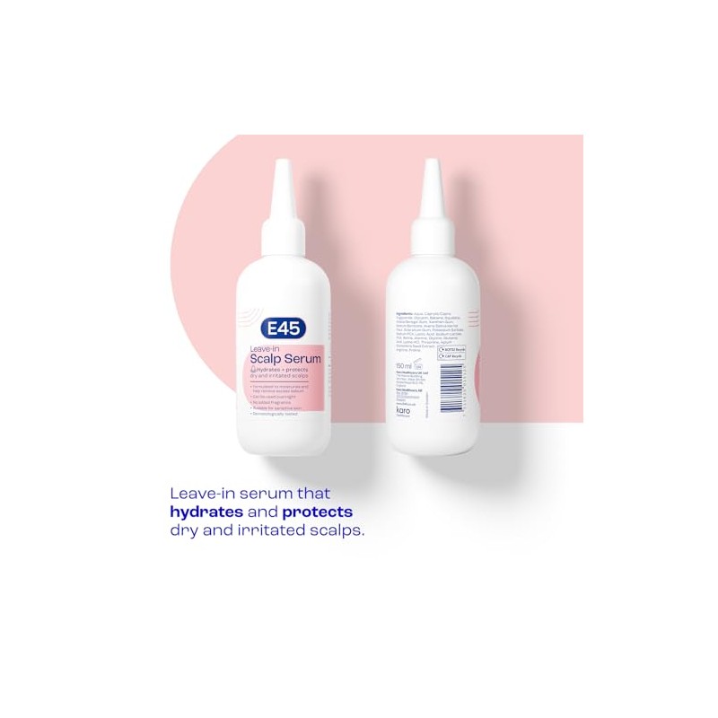 E45 Hydrating Scalp Serum, Protects Against Dryness, Itch & Irritation,