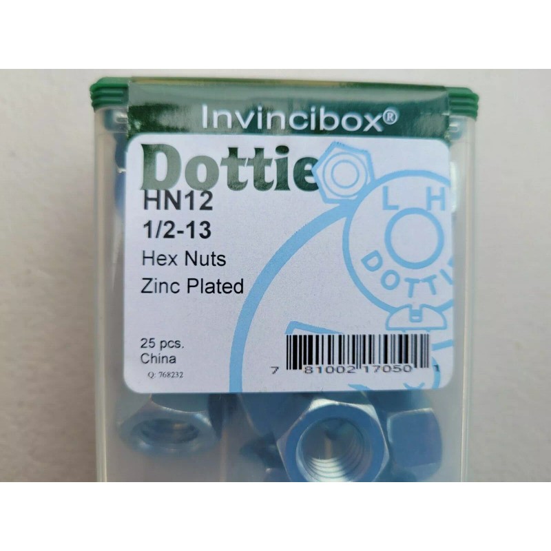 L.H. Dottie NEW L.H. Dottie HN12 Hex Nut, Finished, 1/2-Inch-13