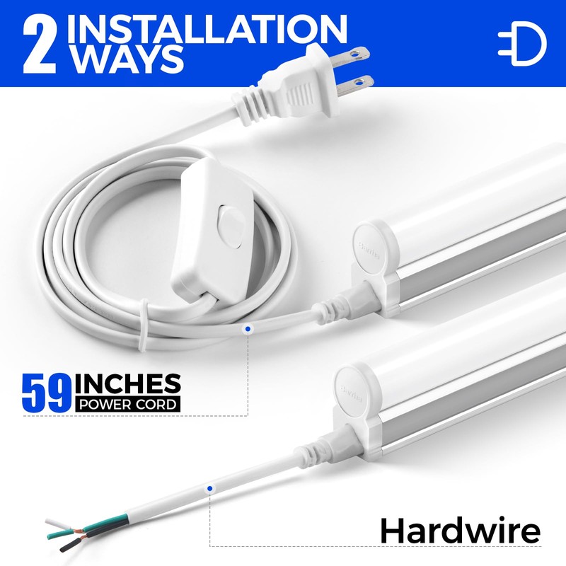 Barrina T5 3FT LED Shop Light, 1900lm, 5000K Daylight White,
