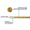 Foset FGA-10V, Manguera flexible de 100 cm para gas, trenzado