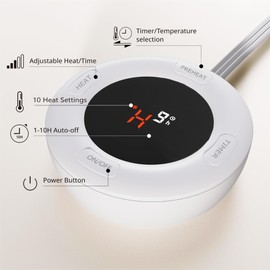 Gotcozy Heated Mattress Pad Full Size - Electric Mattress Pad Fit up to 15‘’with 10 Heat Setting & 10 Hour Auto Off ETL Certified Machine Washable(Blue)