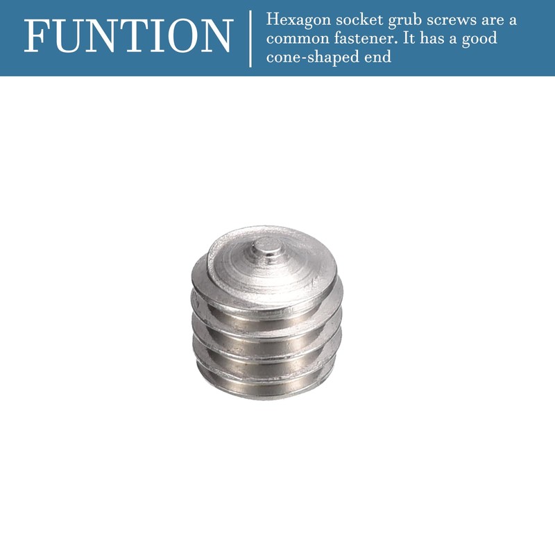 QUARKZMAN M6 x 6 mm Hexagonal Socket Set Screws x