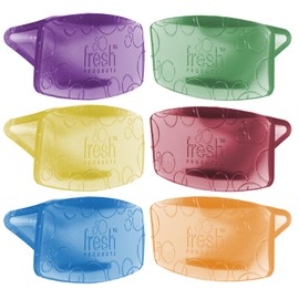 Fresh Products Eco Bowl Clip Air Freshener - Versatile Design Toilet & Trash Freshener - Chemical Free Natural Oils - Discreet - Lasts 30 Days - Made in USA - Variety Pack 6 pk