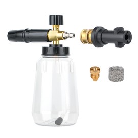 YAOBLUESEA Foam Cannon Car Wash Foam Gun for Kärcher K2 K3 K4 K5 K6 K7 Pressure Washer Snow Foam Lance with 1/4 Inch Quick Connector Snow Foam Blaster Adjustable Button Foam Nozzle