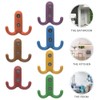 YDHfdc Pack of 7 Coat Hooks, Double Hooks, Wall Coat