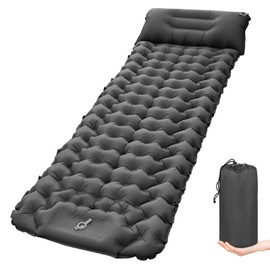 Lixada Sleeping Mat, Self Inflating Camping Mat with Pillow Built-in Pump Ultralight Waterproof Double Joinable Camping Air Mattress for Backpacking Hiking Tent Traveling