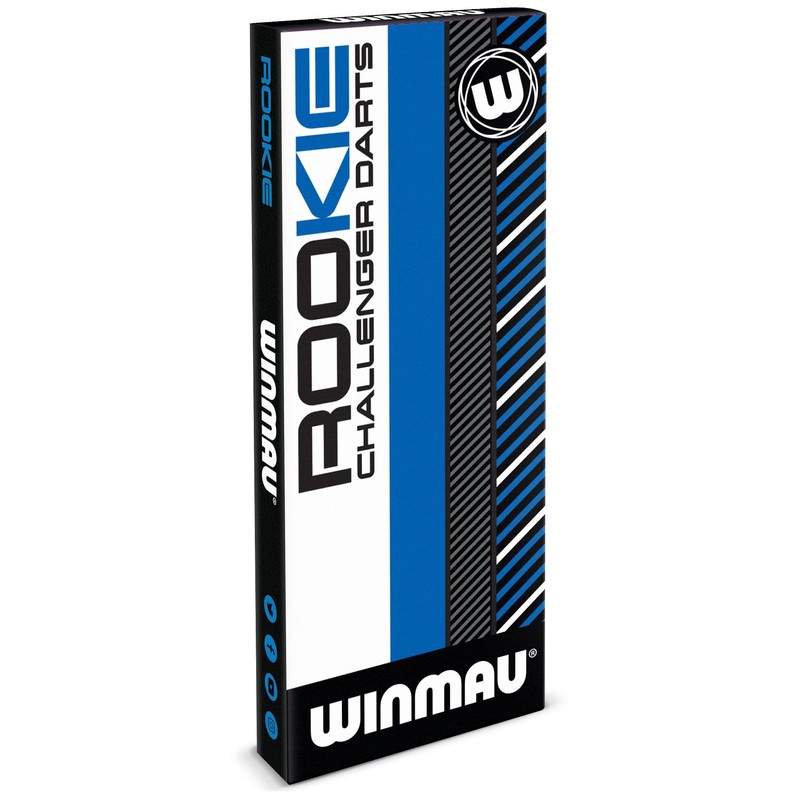 WINMAU Rookie Blue Brass Darts Set with Flights, Shafts (Stems)