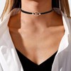 2Pcs Black Choker Necklace for Women Gothic Necklace Leather Necklace