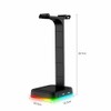 RGB Headphones Stand Dual USB Interface Headphone Holder Earphone Display