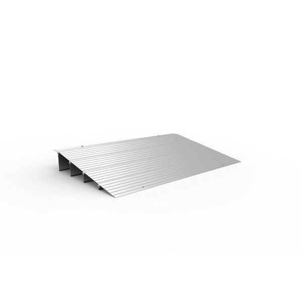 EZ-ACCESS TRANSITIONS 4 Inch Portable Self Supporting Aluminum Modular Entry Threshold Ramp Ideal for Doorways and Raised Landings
