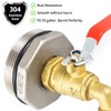 QWORK 2" Drum Faucet Brass Barrel Faucet with EPDM Gasket