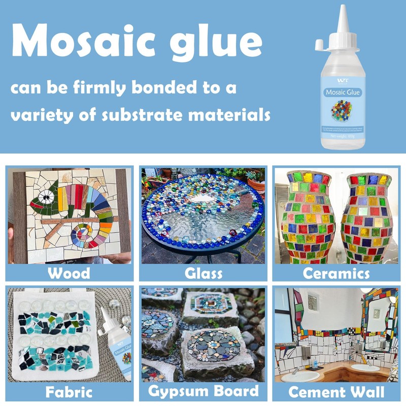 WAN2TLK Mosaic Glue 200ml - Non-Toxic & Water Resistant, Clear