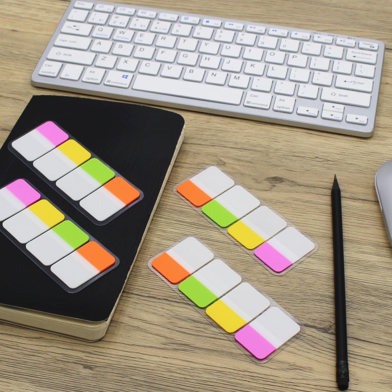 Extra Thick Tabs Flags Assorted Bright, 1 x 1.5 Inch