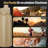 OneTigris Edelstahl Trinkflasche, Wasserflasche 0,9L Hohe Kapazität, Sportflasche mit gute
