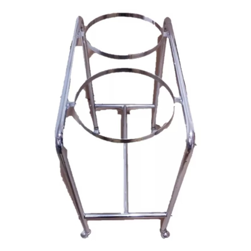 Medic mundo. Porta Lebrillo Doble Cromado Sin Palanganas.