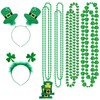 SUMERSHA 10pcs St. Patrick's Day Party Favors Set Shamrock Headbands