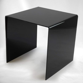 Hansen Decorative Bridge / Decorative Pedestal / Goods Pedestal / U-Stand Acrylic / Acrylic Glass 200 x 200 x 200 mm, Black