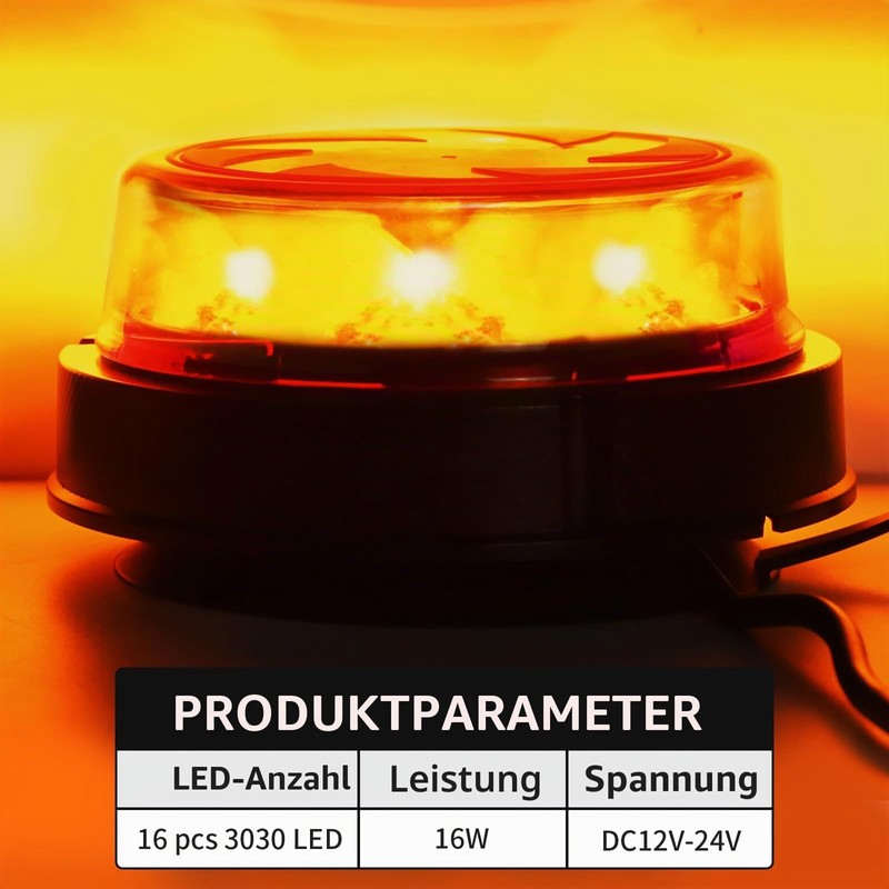 Yuanjoy LED Beacon, IP67 Yellow Warning Light, Flashing Safety with