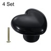 sourcing map 4 Packs Ceramic Drawer Knobs, Heart-Shaped Dresser Pulls,