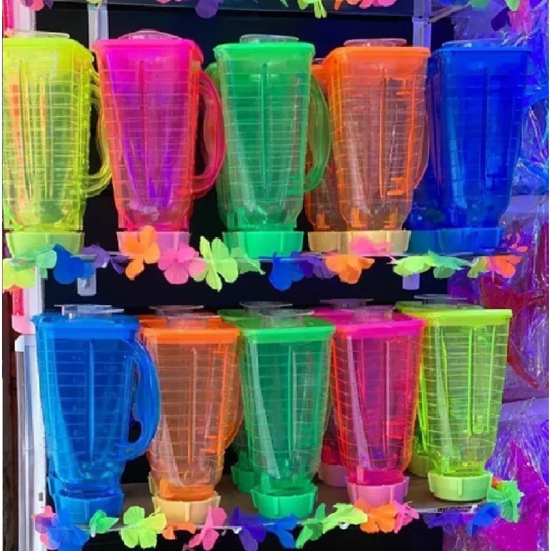 DAS 10 Vasos Licuachela Micheladas 1250ml Neon Fiesta