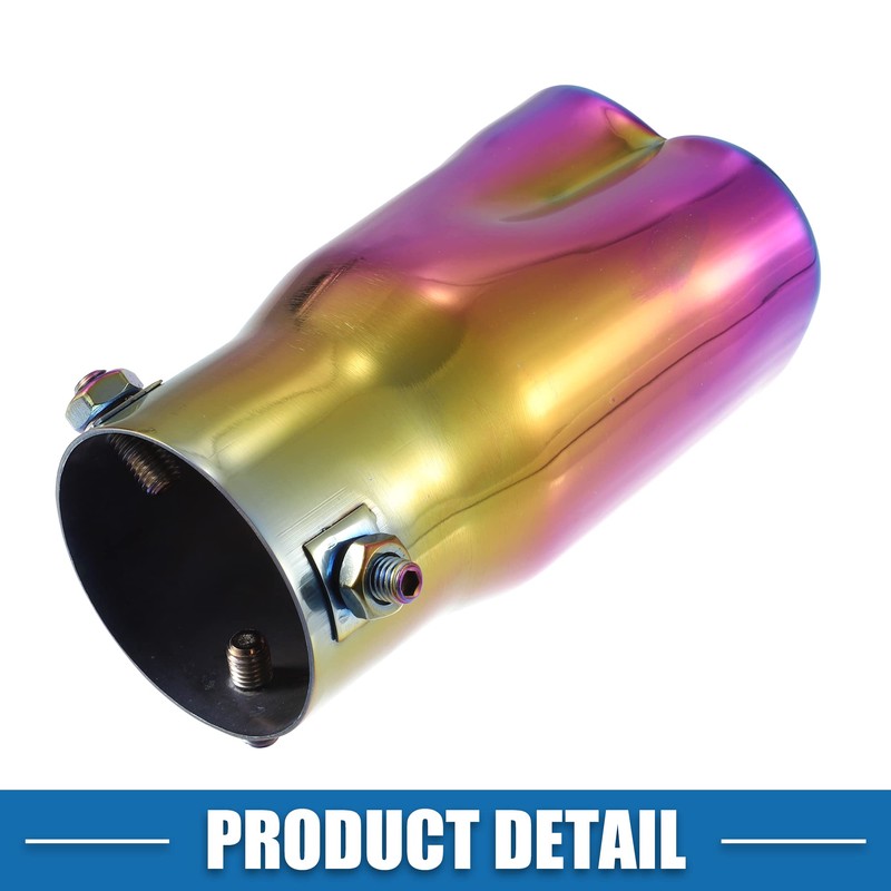 A ABSOPRO Car Exhaust Tip Pipe Heart Shape 2.5 Inch