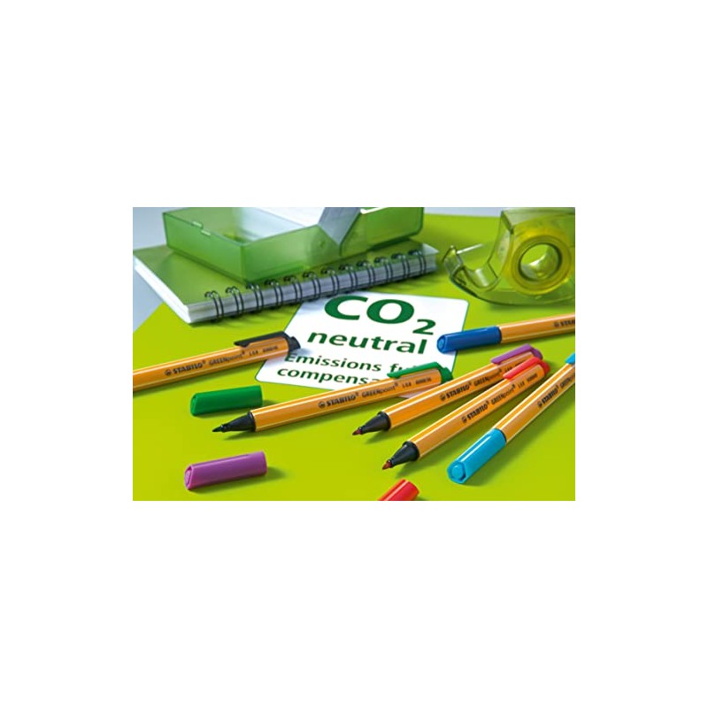 Fibre-Tip Sign Pen - STABILO GREENpoint - Pack of 10