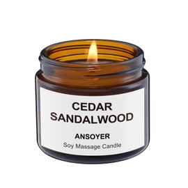 Massage Candle, Soy + Hemp Seed Oil Based - Body Oil & Lotion Candle - Home SPA for Relaxation - 1.77OZ