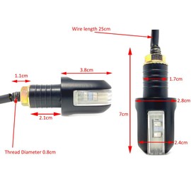 Alchemy Parts Bar End LED Indicators fits 22mm 7/8" Handlebar ideal for Streetfighter Cafe Racer - PAIR