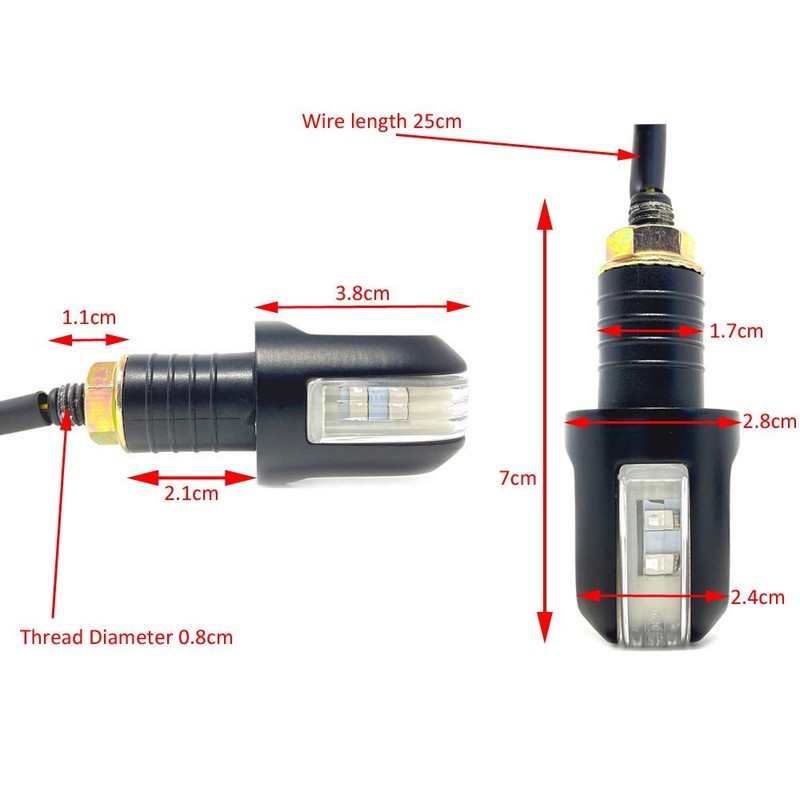 Alchemy Parts Bar End LED Indicators fits 22mm 7/8" Handlebar
