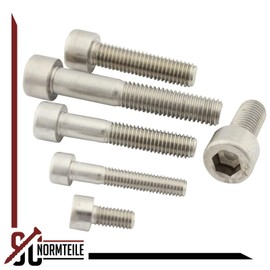 Cylindrical Screws with Hexagon Socket – M6 x 30 – Pack of 100 – DIN 912 (ISO 4762) – Full Thread – Cylinder Head Screws – Made of Stainless Steel A2 V2A – SC912