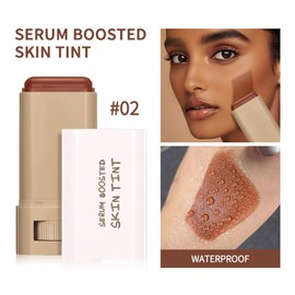 3 Pcs Beauty Balm Serum Boosted Skin Tint Foundation Stick Solid Tinted Moisturizing Serum Contour Stick for Flawless, Sheer to Medium Coverage, Radiant & Dewy Finish, Face Tinted Foundation