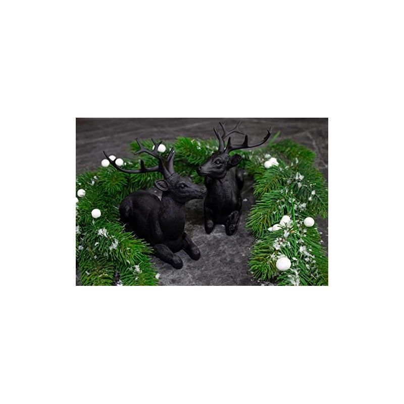 B2S BACK2SEASON Reindeer Pair Nilan Black Lying Elegant Christmas Decoration
