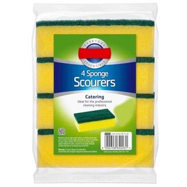 Zale Yardley Scrub Sponges, Dishwashing Sponge, Kitchen Sponge, kitchen and Bathroom Cleaning Scrub Pad, Non-Scratch, Synthetic Sponge, Clean Dirt & Germs Sponge (Pack of 4)