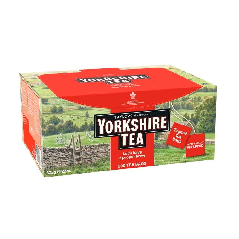Yorkshire Tea, Red, Black Tea, Individually Wrapped Bags, 200 Count