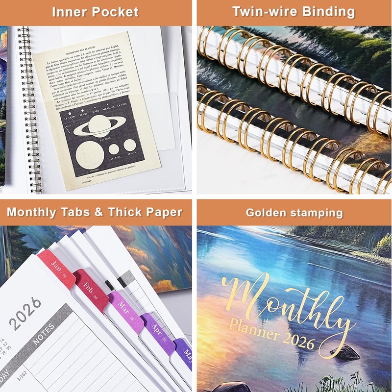 2026 Monthly Planner - Monthly Calendar 2026 from January 2026