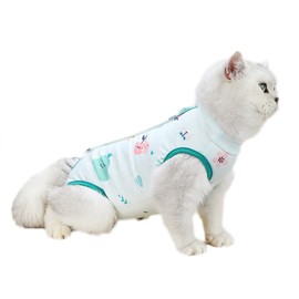 Anlitent Dog/Cat Professional Recovery Suit With Anti Licking for Abdominal Wounds or Skin Diseases, Indoor Clothing E-Collar Alternative for Cats After sterilization, Surgery, Weaning Large